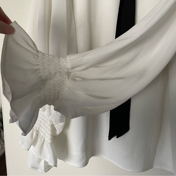 Cece Collared Lined Blouse L - Picture 3 of 6